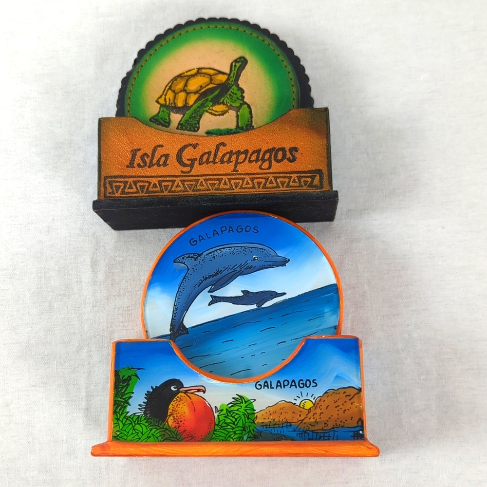 2 SETS GALAPAGOS ISLAND COASTERS